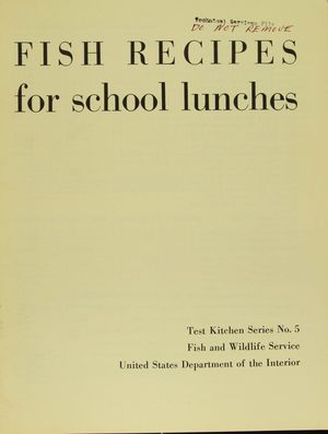 FISH RECIPES for school lunches FISH RECIPES for school lunches