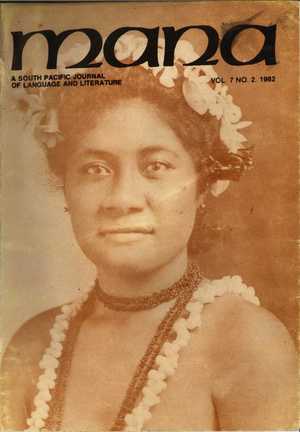 Mana A South Pacific Journal Of Language And Literature Vol 7