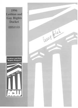 1996 Lesbian and Gay Rights Docket - ACLU 1996 Lesbian and Gay Rights Docket - ACLU