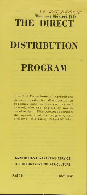 THE DIRECT DISTRIBUTION PROGRAM THE DIRECT DISTRIBUTION PROGRAM