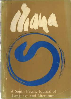 MANA: A South Pacific Journal of Language and Literature, Vol. 2, No. 2 MANA: A South Pacific Journal of Language and Literature, Vol. 2, No. 2