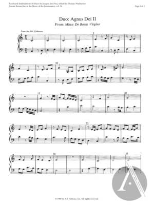 Duo Agnus Dei Ii Alexander Street A Proquest Company Music from the 15th & 16th centuries for free, and see the artwork josquin des prez (french pronunciation: duo agnus dei ii alexander street a