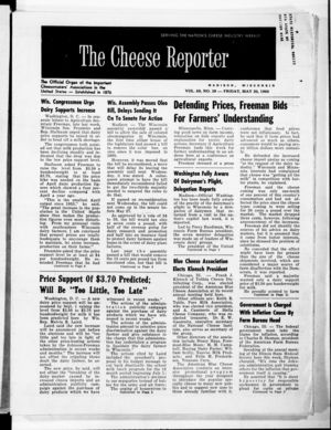 Cheese Reporter, Vol. 89, No. 39, Friday, May 20, 1966 Cheese Reporter, Vol. 89, No. 39, Friday, May 20, 1966