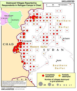 Destroyed Villages Reported By Respondents In Refugee Camps In Chad Destroyed Villages Reported By Respondents In Refugee Camps In Chad
