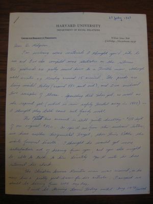 Chuck Korte to Stanley Milgram, July 27, 1967 Chuck Korte to Stanley Milgram, July 27, 1967