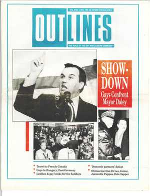 Outlines, The Voice of the Gay and Lesbian Community, Vol 3 No. 7, Dec. 1989 Outlines, The Voice of the Gay and Lesbian Community, Vol 3 No. 7, Dec. 1989