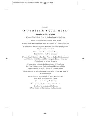 A Problem From Hell America And The Age Of Genocide Alexander