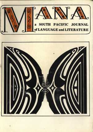 MANA: A South Pacific Journal of Language and Literature, Vol. 6, No. 2 MANA: A South Pacific Journal of Language and Literature, Vol. 6, No. 2
