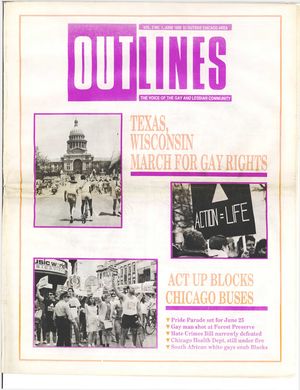 Outlines, The Voice of the Gay and Lesbian Community, Vol 3 No. 1, June 1989 Outlines, The Voice of the Gay and Lesbian Community, Vol 3 No. 1, June 1989