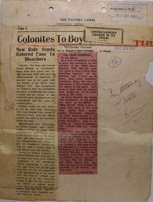 Colonites to Boycott Colonites to Boycott