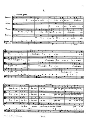 O bone, o dulcis, o benigne Jesu (Prima pars) O bone, o dulcis, o benigne Jesu (Prima pars)