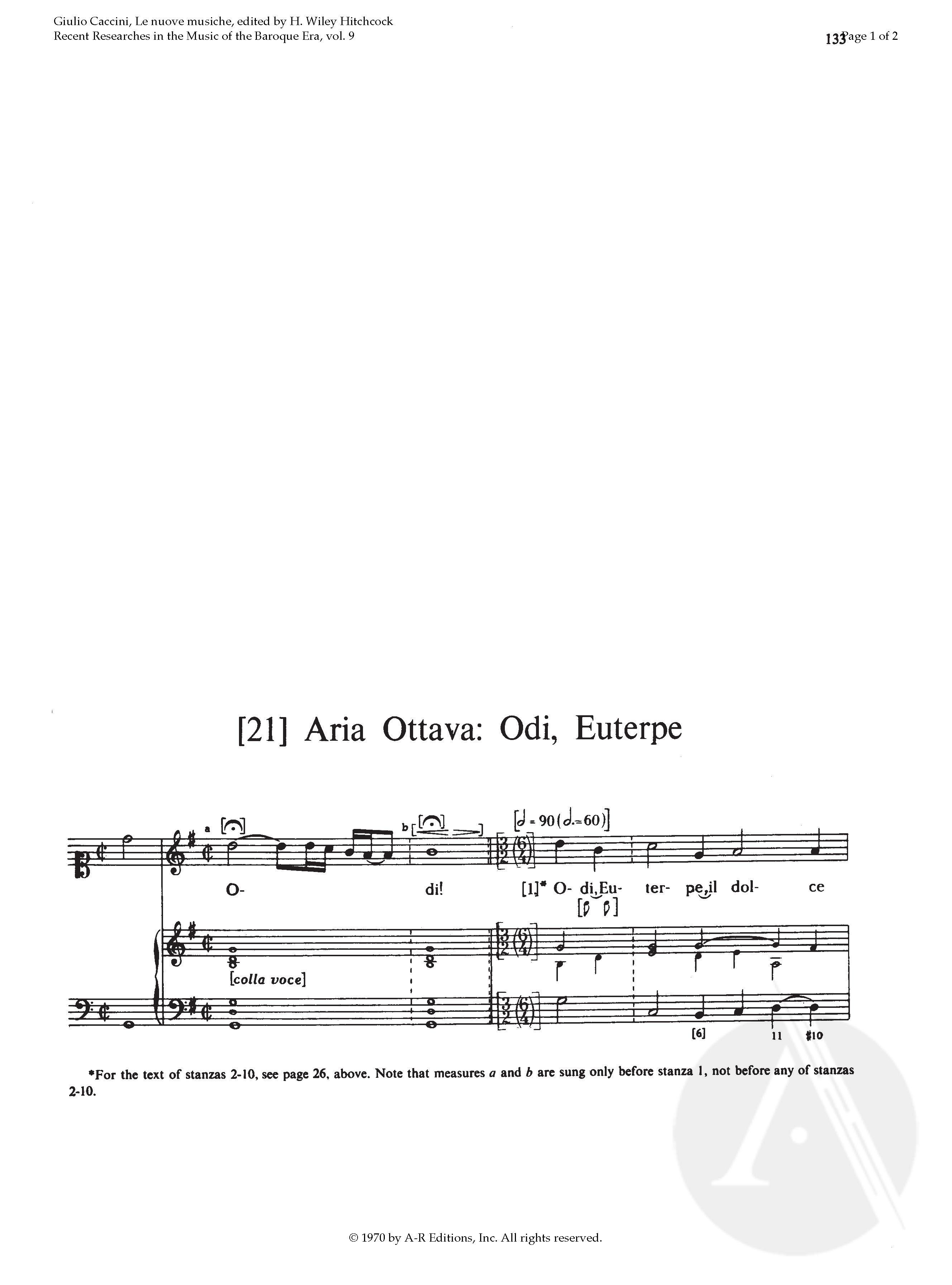 21 Aria Ottava Odi Euterpe Alexander Street A Proquest Company 21 aria ottava odi euterpe