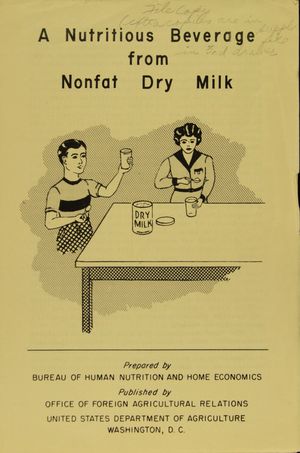 A Nutritious Beverage from Nonfat Dry Milk A Nutritious Beverage from Nonfat Dry Milk