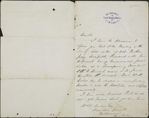 Letter from Mack S. O'Shaughnassy to William Henry Archer, June 17, 1865 Letter from Mack S. O'Shaughnassy to William Henry Archer, June 17, 1865
