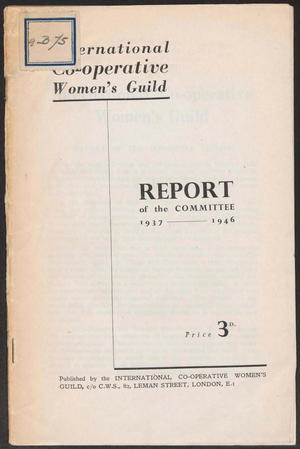 Report of the Committee 1937-1946 Report of the Committee 1937-1946