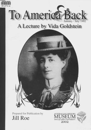 To America and Back, January-July 1902: A Lecture To America and Back, January-July 1902: A Lecture