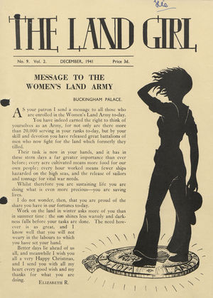 The Land Girl Vol 2 No 9 December 1941 Alexander Street A Proquest Company