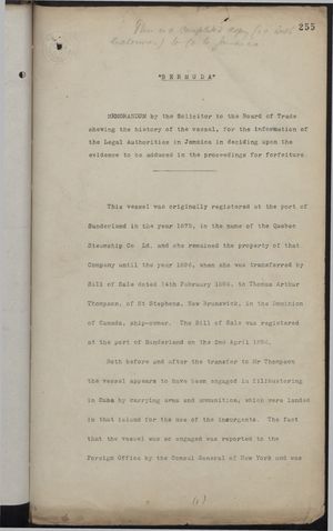 Correspondence re: Case of the Correspondence re: Case of the
