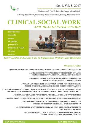 Clinical Social Work and Health Intervention, No. 1, Vol. 8, 2017, Clinical Social Work, No. 1, Vol. 8, 2017 Clinical Social Work and Health Intervention, No. 1, Vol. 8, 2017, Clinical Social Work, No. 1, Vol. 8, 2017