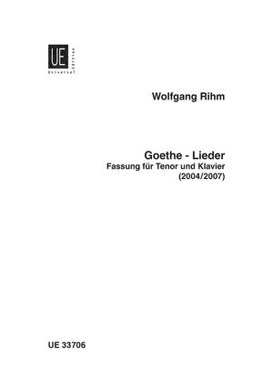Goethe-Lieder Goethe-Lieder