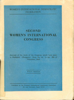 Second Women's International Congress WIDF 1948 Second Women's International Congress WIDF 1948