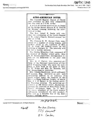 Afro-American Notes Afro-American Notes