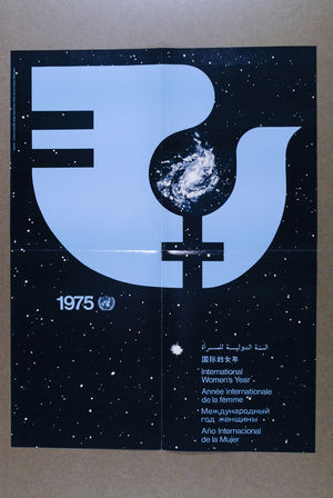 1975 poster: Astronomy, U.N. Symbol and Dove 1975 poster: Astronomy, U.N. Symbol and Dove