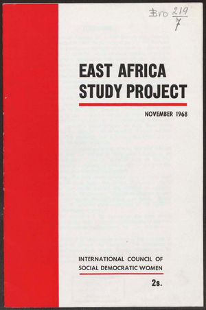 East Africa Study Project, November 1968 East Africa Study Project, November 1968