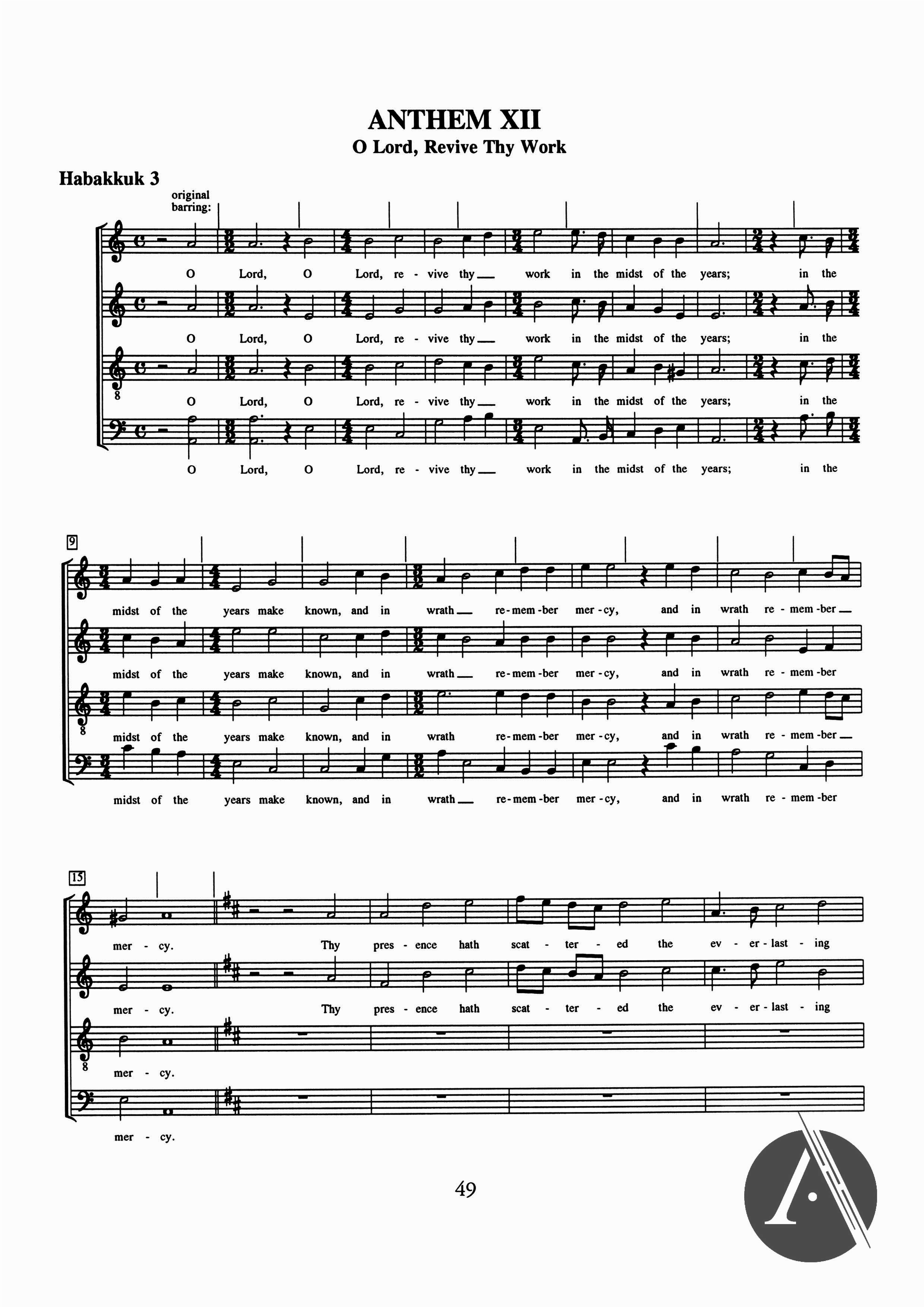 Anthem Xii O Lord Revive Thy Work Alexander Street A Proquest Company anthem xii o lord revive thy work alexander street a proquest company