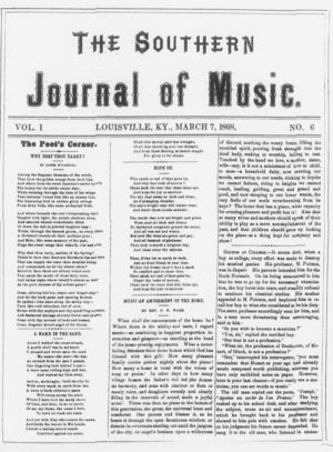 The Southern Journal of Music, Vol. 1, no. 6, March 7, 1868 The Southern Journal of Music, Vol. 1, no. 6, March 7, 1868
