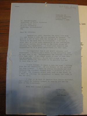 Robert Frager to Stanley Milgram, February 2, 1966 Robert Frager to Stanley Milgram, February 2, 1966