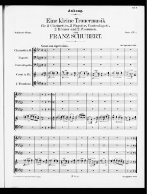 Anhang: Eine kleine Trauermusik Anhang: Eine kleine Trauermusik
