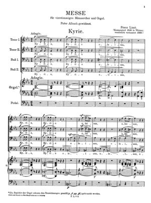 Missa choralis (Organo concinente) Missa choralis (Organo concinente)
