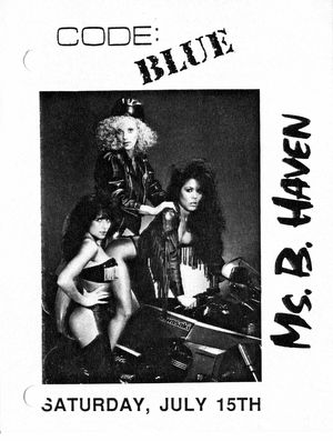 Flyer For Ms B Haven Code Blue At Palette Alexander Street A Proquest Company