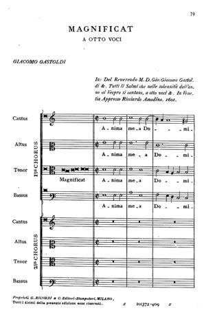 Magnificat, voices 8 Magnificat, voices 8