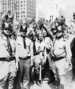 American fascists giving the fascist salute, 1933 (b/w photo) American fascists giving the fascist salute, 1933 (b/w photo)