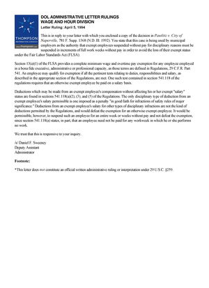 Letter Ruling: April 5, 1994 Letter Ruling: April 5, 1994