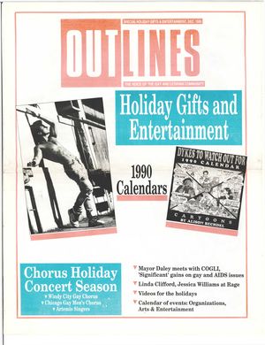 Outlines, The Voice of the Gay and Lesbian Community, Special Holiday Gifts & Entertainment, Dec. 1989 Outlines, The Voice of the Gay and Lesbian Community, Special Holiday Gifts & Entertainment, Dec. 1989