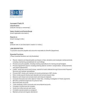Account Clerk II Account Clerk II