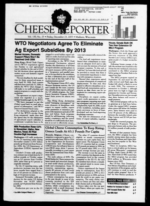 Cheese Reporter, Vol. 130, No. 25, Friday, December 23, 2005 Cheese Reporter, Vol. 130, No. 25, Friday, December 23, 2005