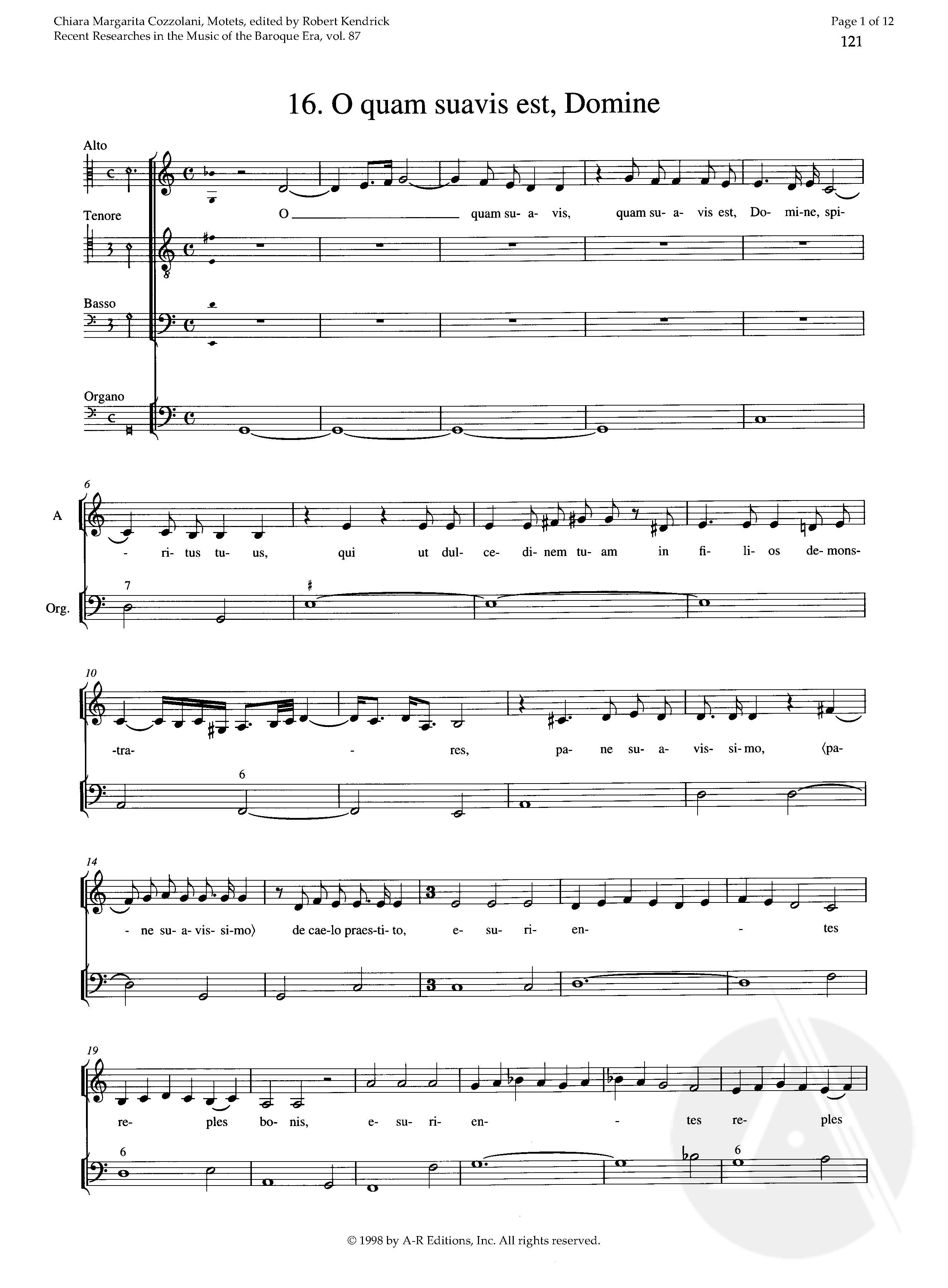 O Quam Suavis Est Domine Op 2 Alexander Street A Proquest Company alexander street a proquest company