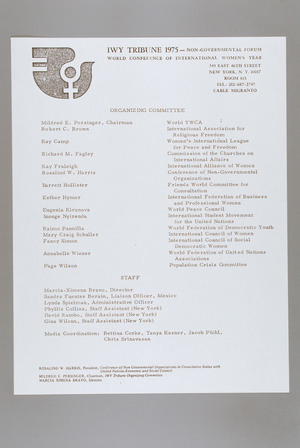 1975 Tribune Mexico: Organizing Committee and Staff 1975 Tribune Mexico: Organizing Committee and Staff