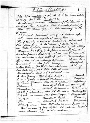 Minutes Of The Executive Board Of The Women S National Indian Association Meetings 21 Through 23 1883 Alexander Street A Proquest Company