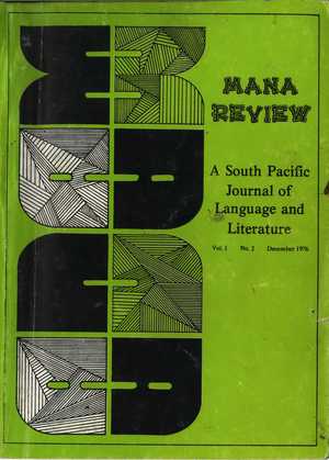 MANA: A South Pacific Journal of Language and Literature, Vol. 1, No. 2 MANA: A South Pacific Journal of Language and Literature, Vol. 1, No. 2