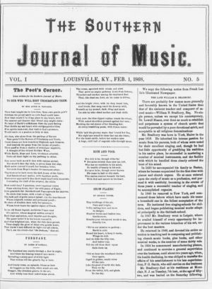 The Southern Journal of Music, Vol. 1, no. 5, February 1, 1868 The Southern Journal of Music, Vol. 1, no. 5, February 1, 1868