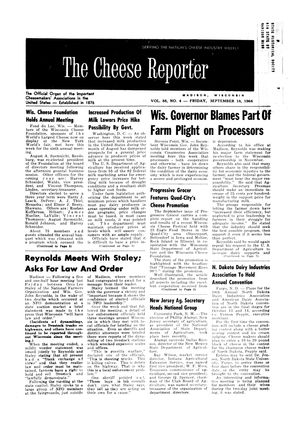 The Cheese Reporter, Vol. 88, No. 4, Friday, September 18, 1964 The Cheese Reporter, Vol. 88, No. 4, Friday, September 18, 1964