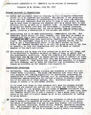 PRELIMINARY INSTRUCTIONS FOR OBSERVERS (to be revised if necessary) PRELIMINARY INSTRUCTIONS FOR OBSERVERS (to be revised if necessary)