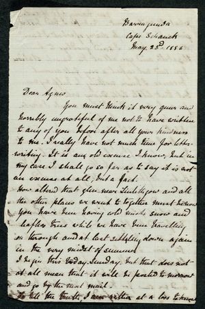 Letter from Edith Thompson to Agnes Howitt, May 23, 1886 Letter from Edith Thompson to Agnes Howitt, May 23, 1886