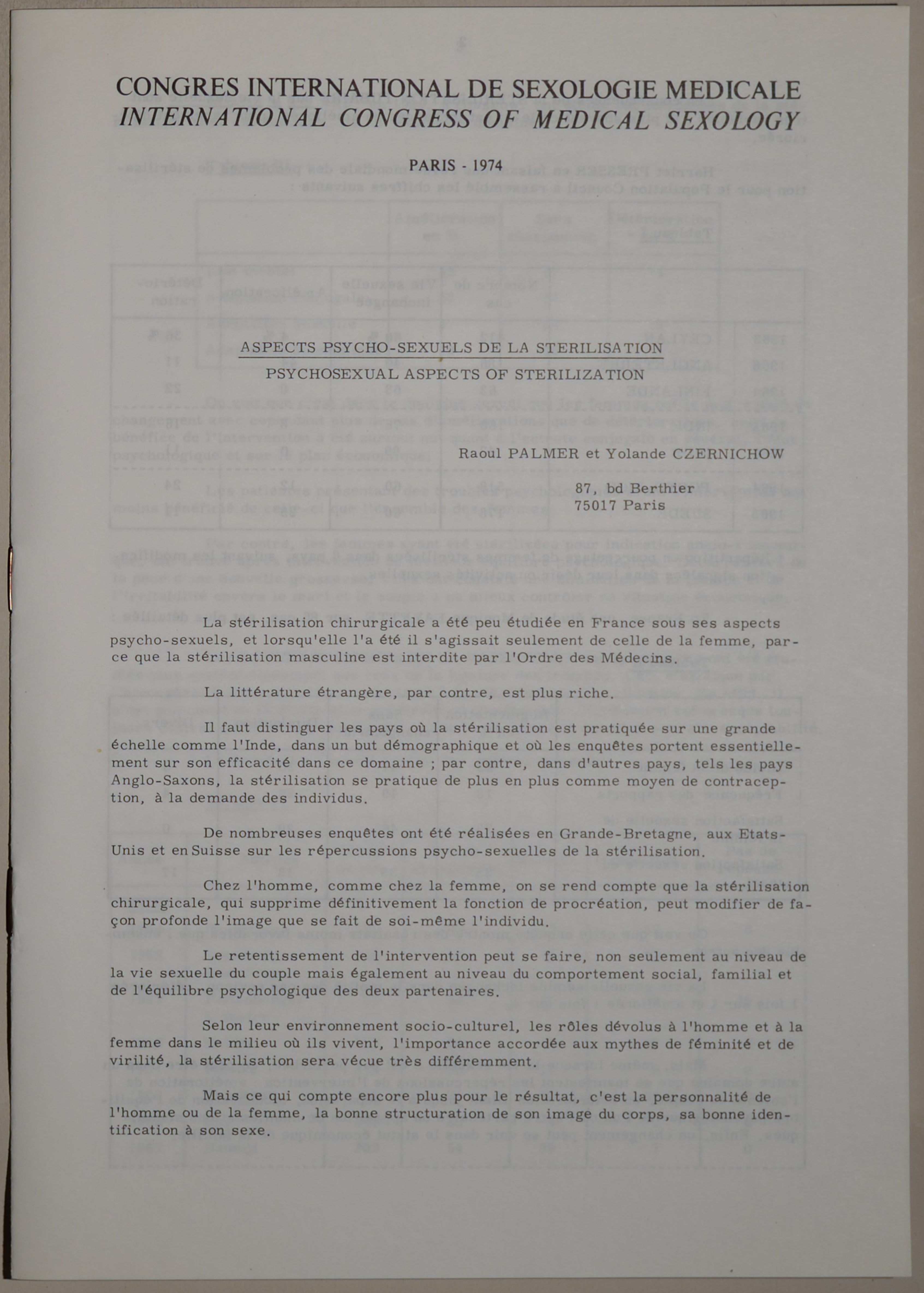 Aspects Psycho Sexuels De La Sterilisation Alexander Street A Proquest Company