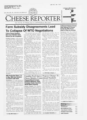 Cheese Reporter, Vol. 131, No. 51, Friday, June 22, 2007 Cheese Reporter, Vol. 131, No. 51, Friday, June 22, 2007
